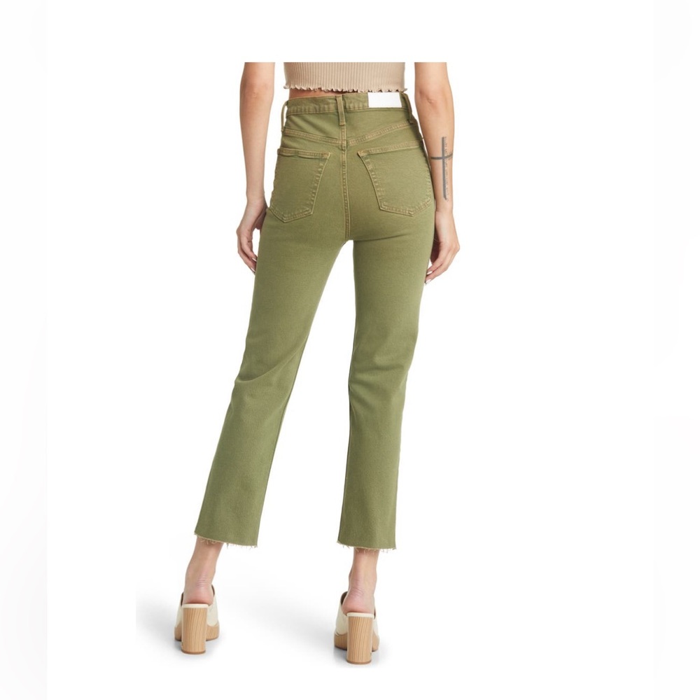 RE/DONE 70s Ultra High Rise Stove Pipe Jeans in Washed Sage - NWT - Sz 25 - Picture 10 of 11